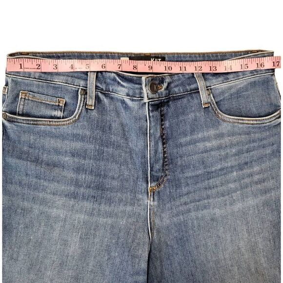 KUT from the Kloth High-Rise Fab AB Wide Leg Raw Hem in Milestone‎ sz 16 - Picture 8 of 9